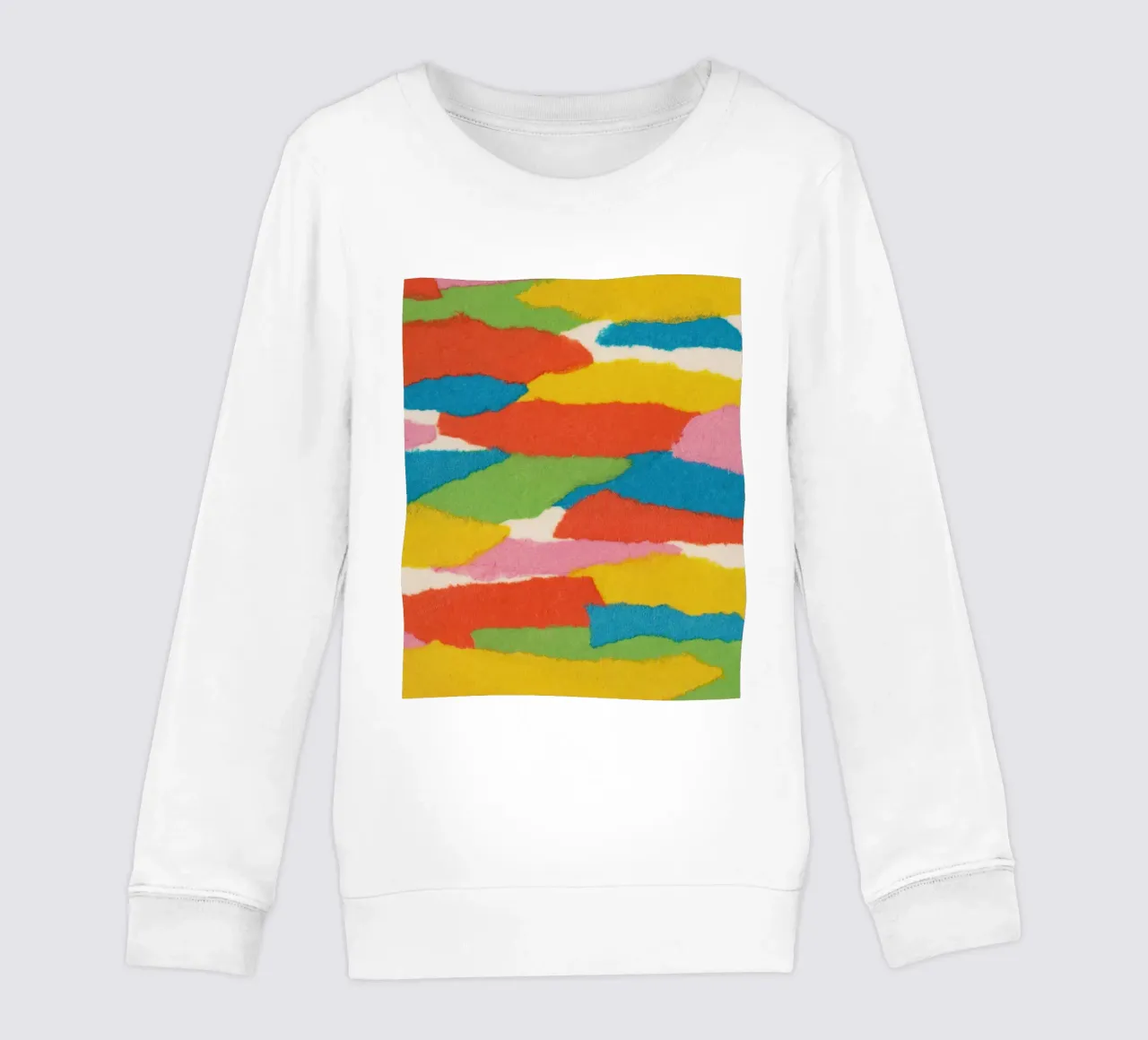 Kleurrijke papiercollage #2 kinder sweatshirt van Alisa Galitsyna