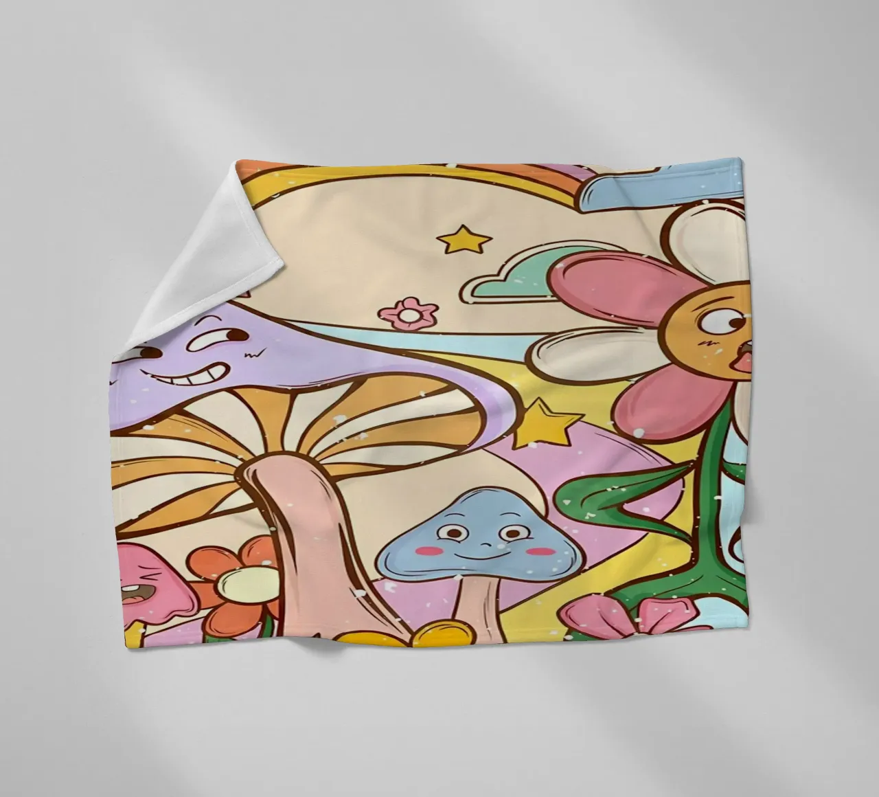 I fiori retrò continuano a crescere coperta in pile da diedrich