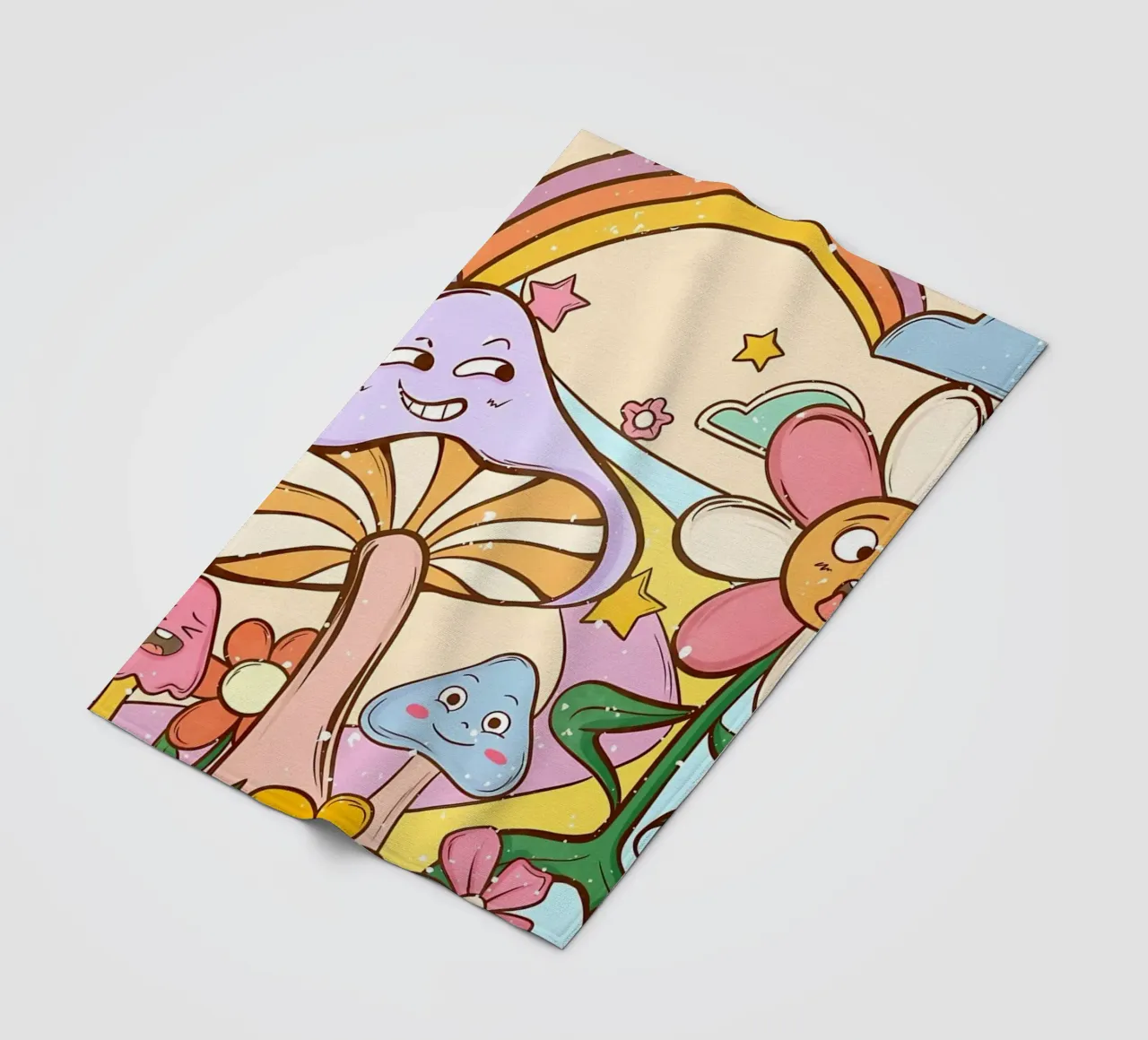 I fiori retrò continuano a crescere coperta in pile da diedrich