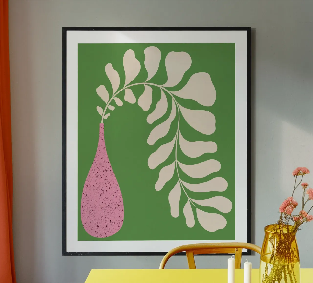 Pianta pigra #2 poster con telaio in plastica da Alisa Galitsyna