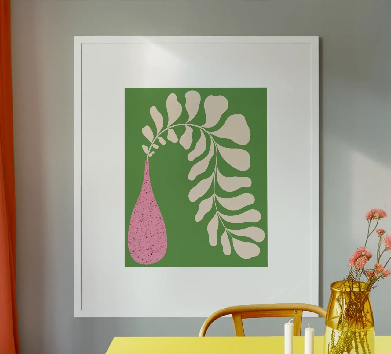 Pianta pigra #2 poster con telaio in plastica da Alisa Galitsyna