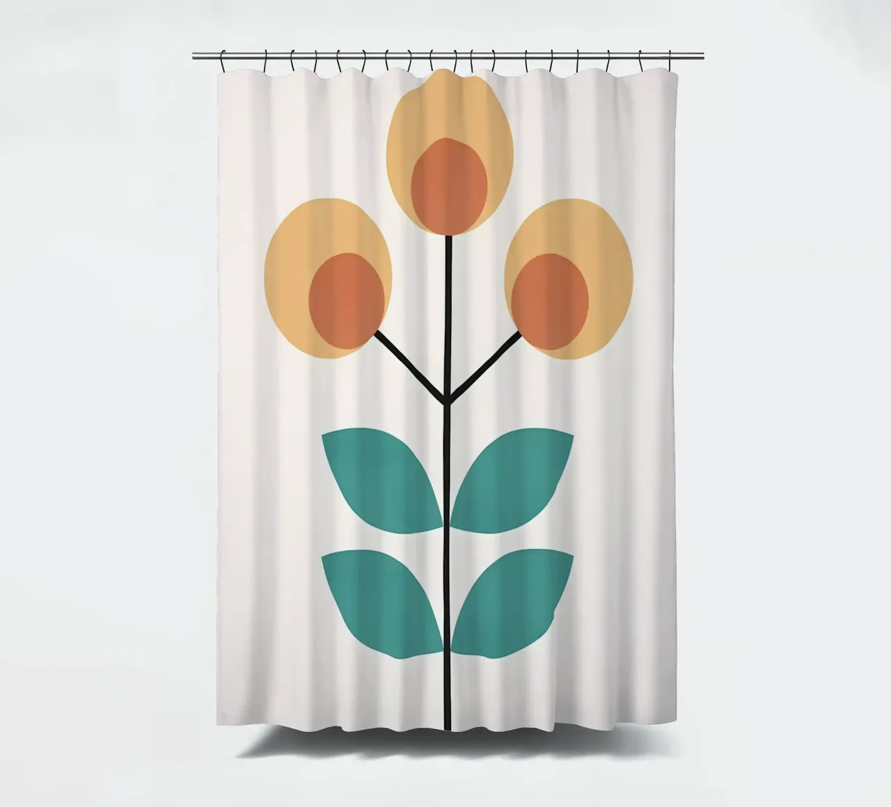 Retro flower 2 shower curtain by diedrich