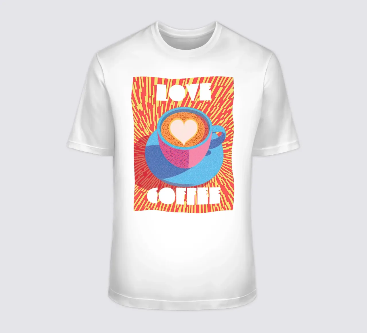 Poster pop art sul caffè - Energia creativa e audace in cucina t-shirt da Kaji