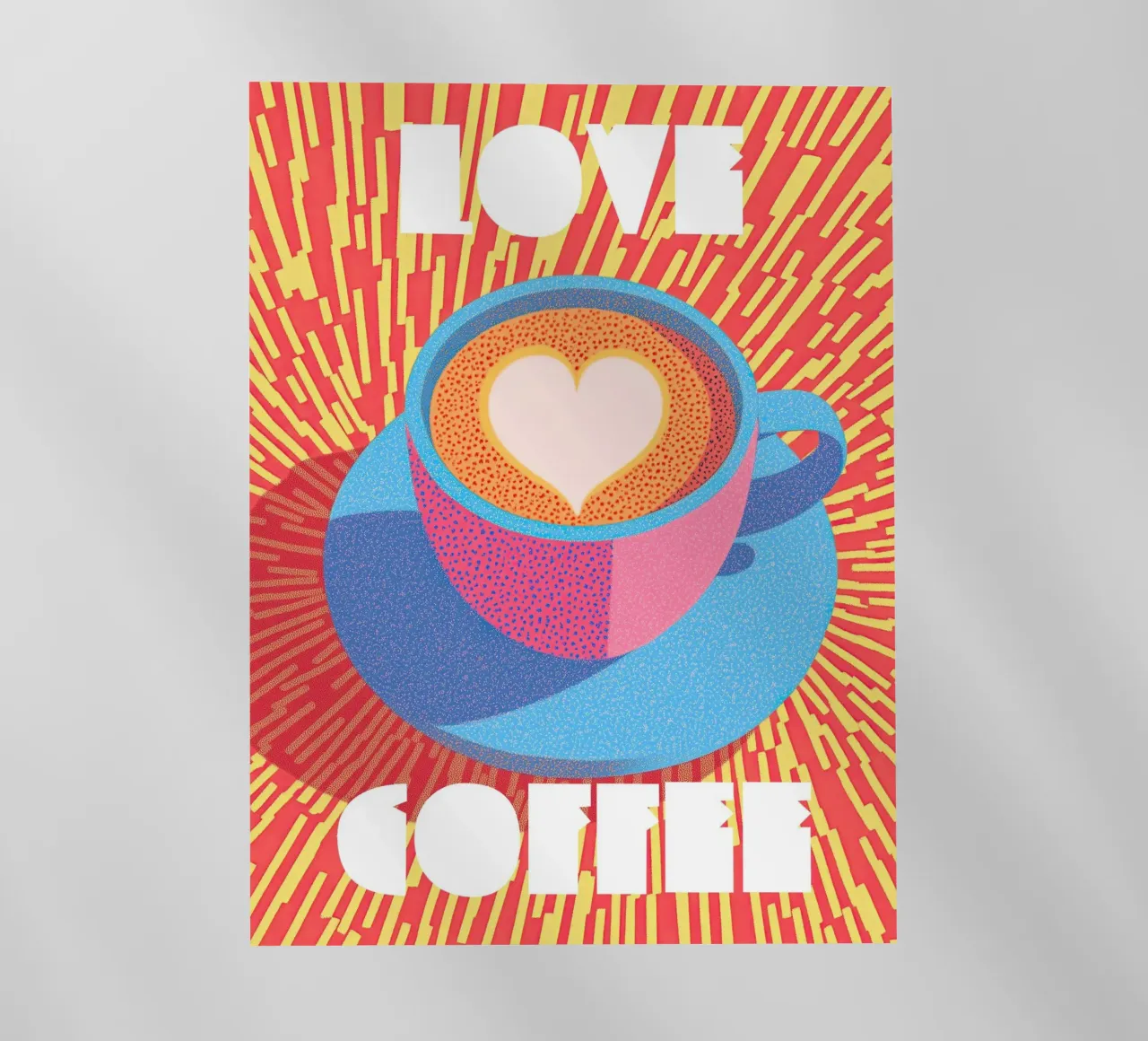 Poster pop art sul caffè - Energia creativa e audace in cucina pellicola backlit da Kaji