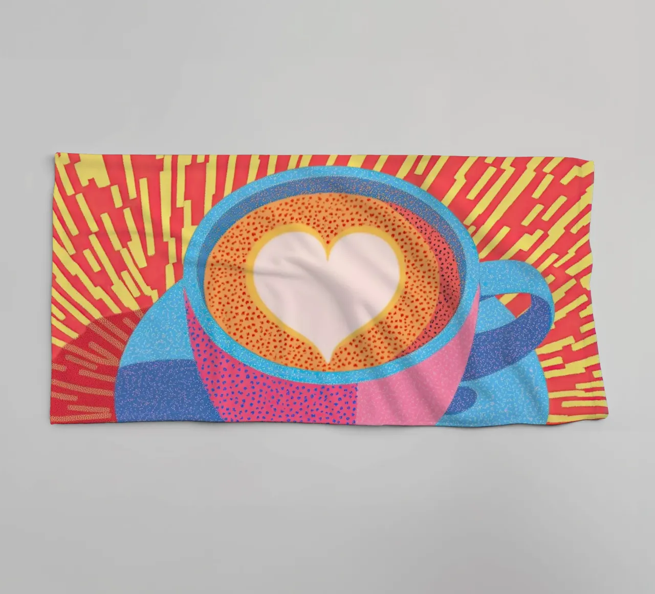Poster pop art sul caffè - Energia creativa e audace in cucina asciugamano da bagno da Kaji