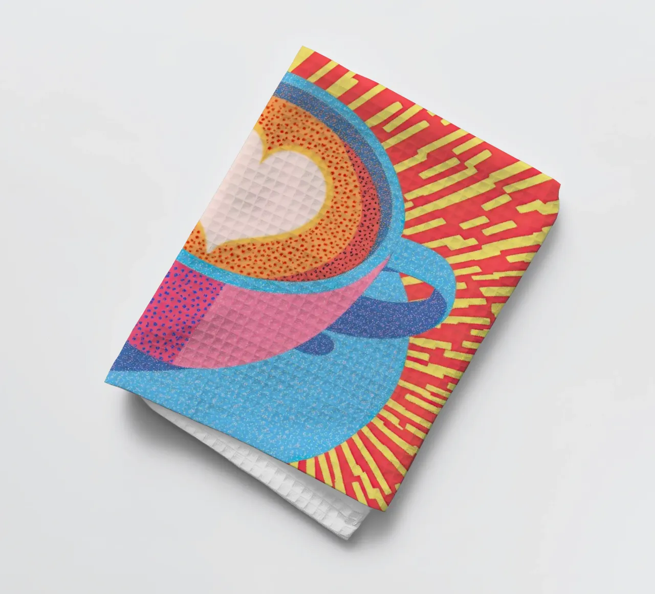 Pop Art Koffie Poster - Creatieve Knappe Brouwenergie in Keuken theedoek van Kaji