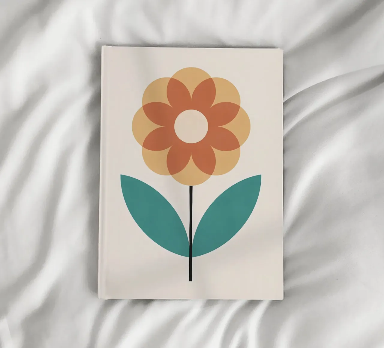 Retro flower 1 notebook by diedrich