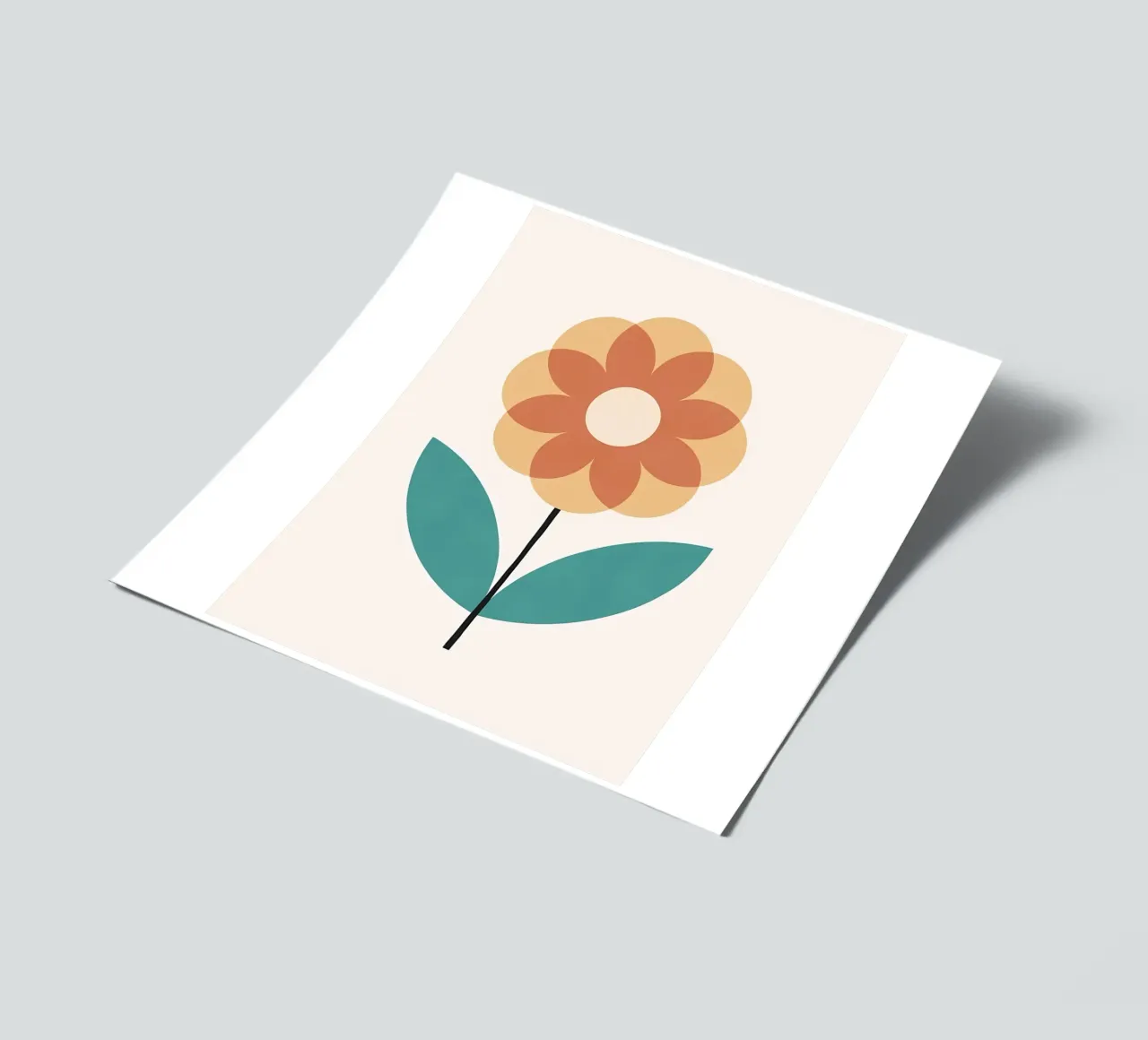 Retro flower 1 sticker sheet by diedrich