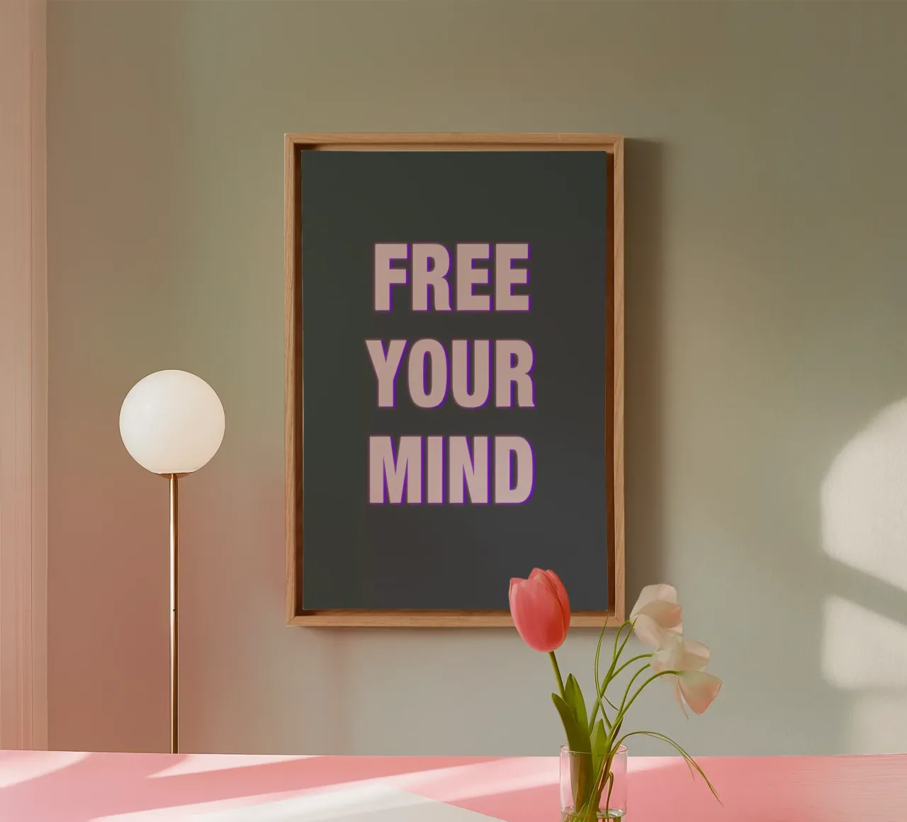 Free Your Mind tela con Cornice a cassetta da Vasare Nar