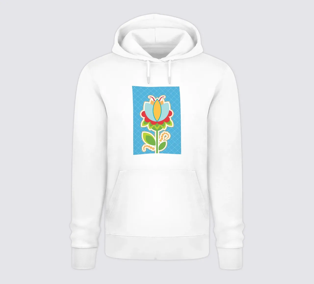 Fiore retrò colorato felpa con cappuccio da diedrich