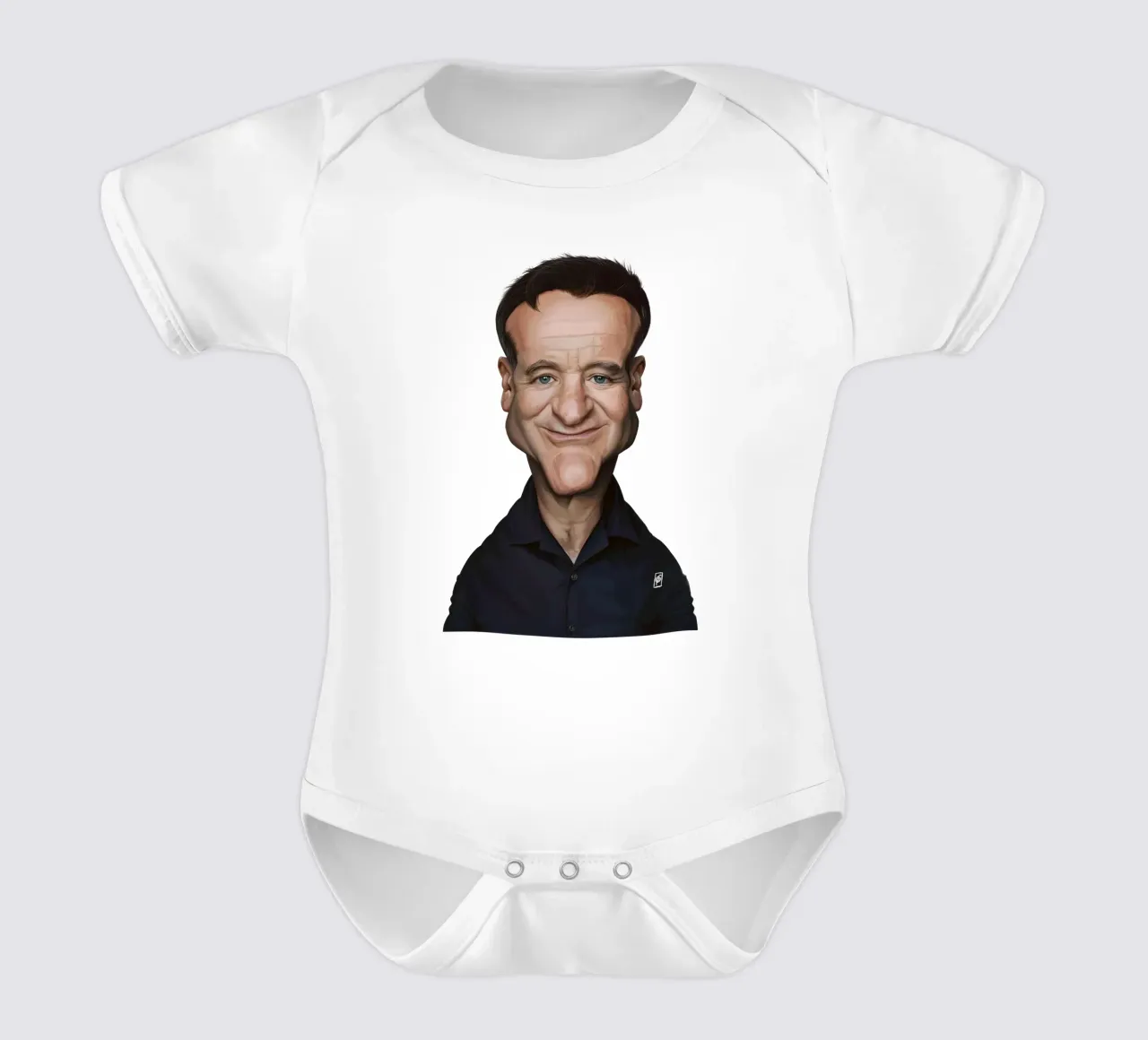 Robin Williams body neonato maniche corte da Rob Art | Illustration