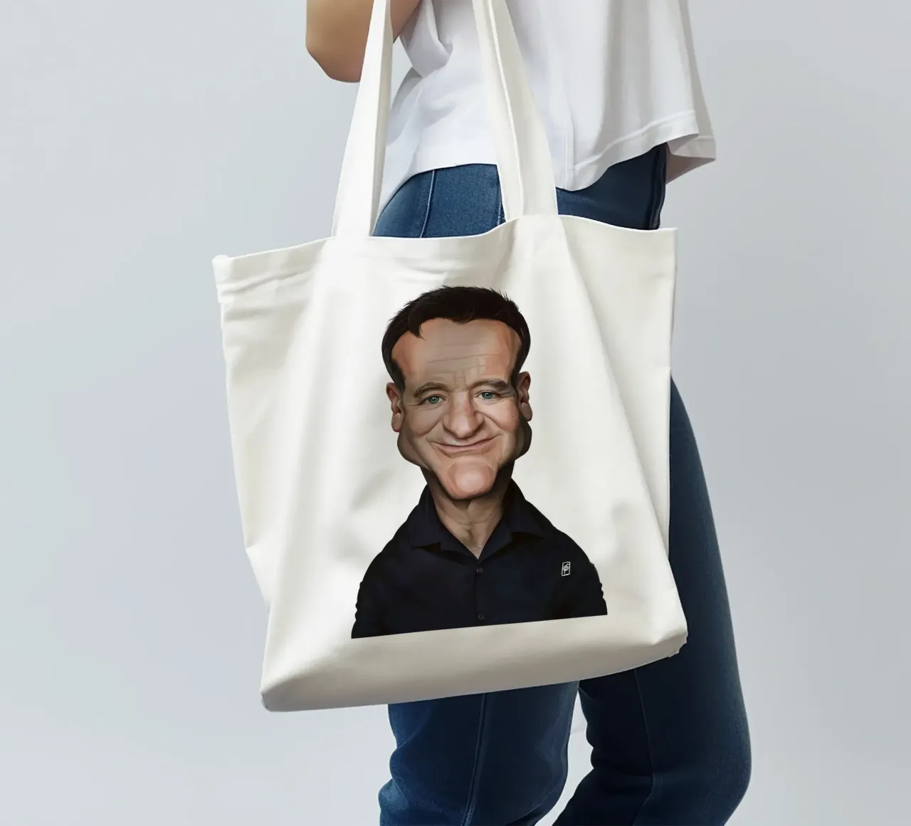 Robin Williams borsa in juta da Rob Art | Illustration