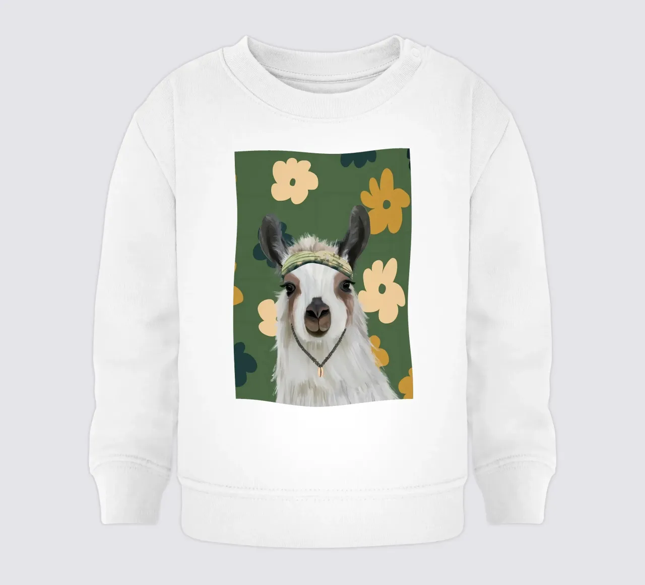 Fiori Boho Llama Retro felpa neonato da diedrich