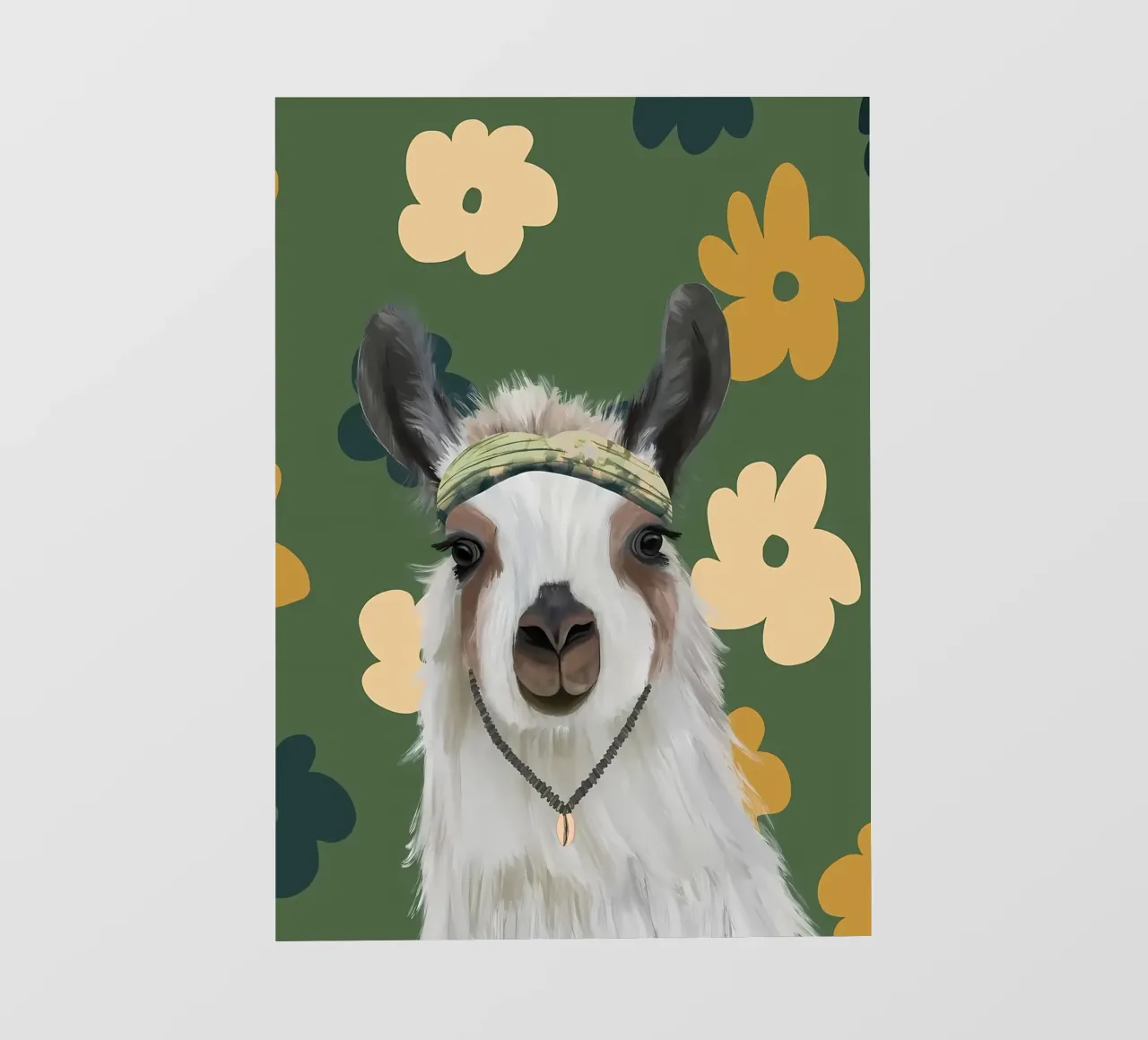 Fiori Boho Llama Retro pellicola backlit da diedrich