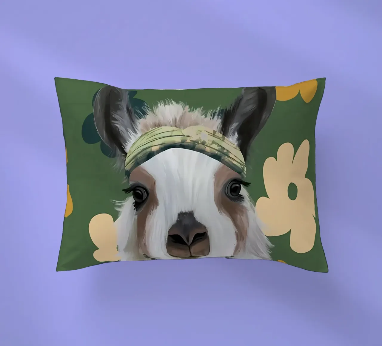 Fiori Boho Llama Retro cuscino da diedrich