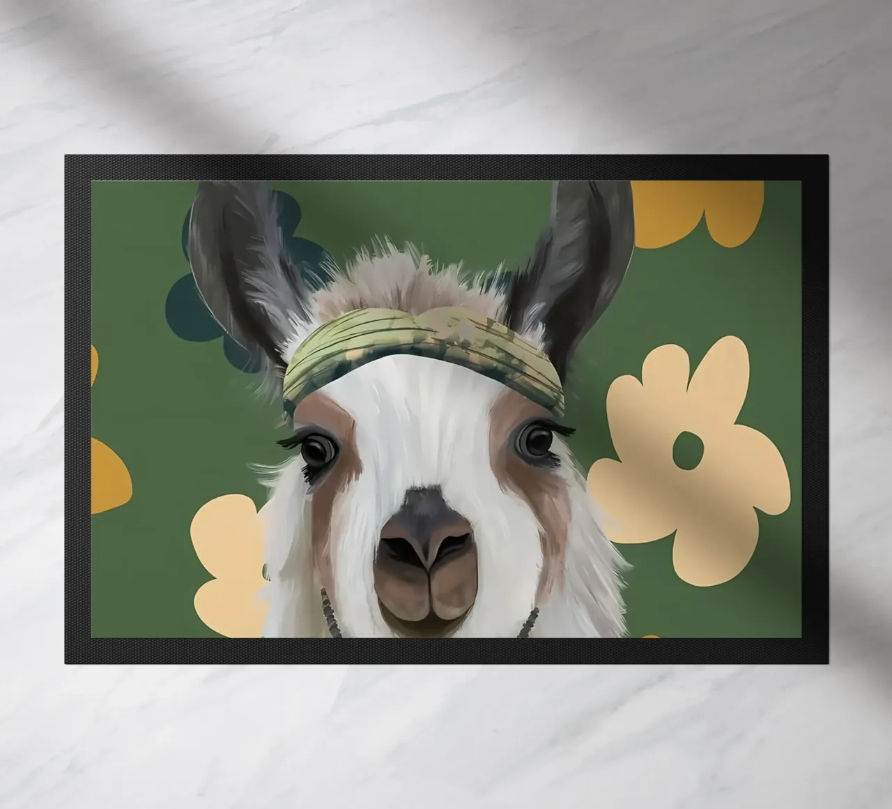 Fiori Boho Llama Retro zerbino da diedrich