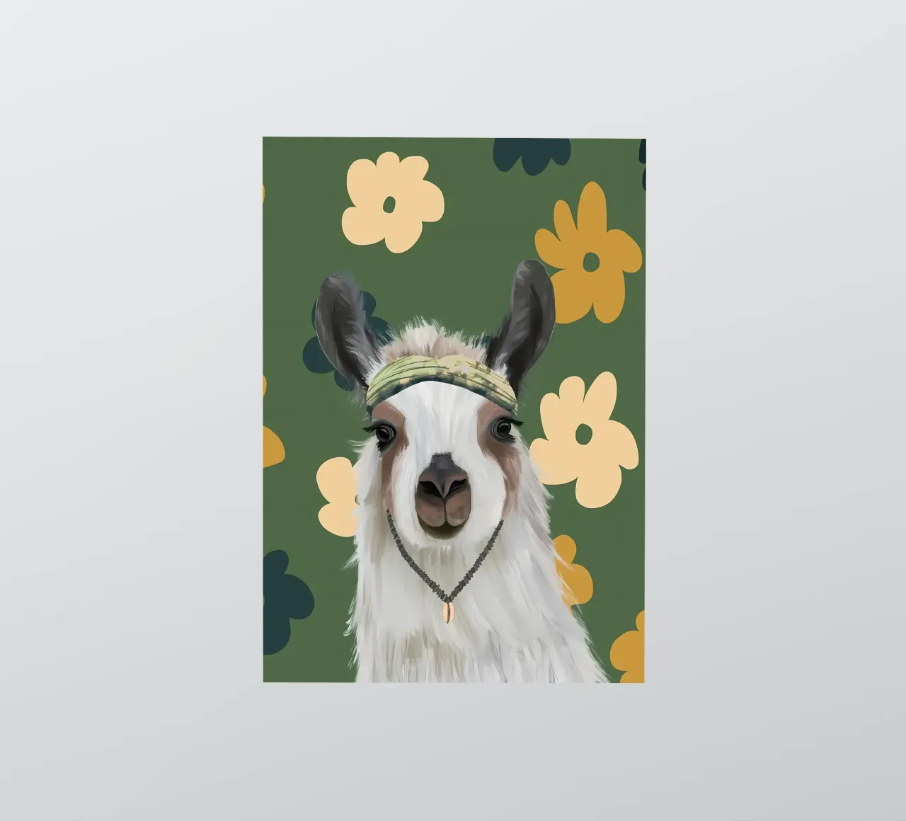 Fiori Boho Llama Retro adesivo da diedrich
