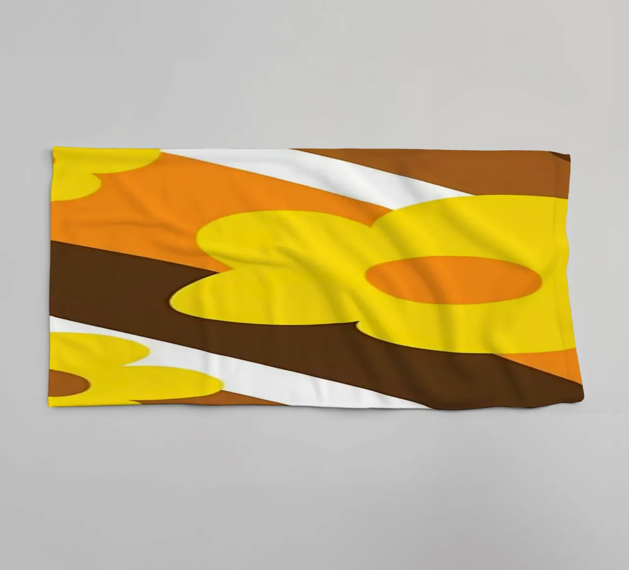 Retro Flower Wave 1 towel by diedrich