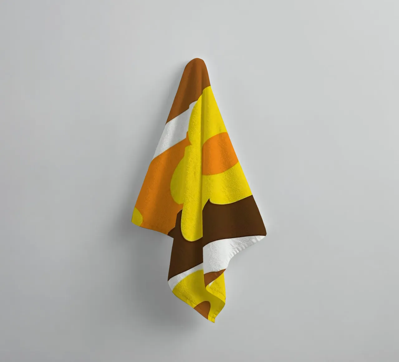 Retro Flower Wave 1 towel by diedrich