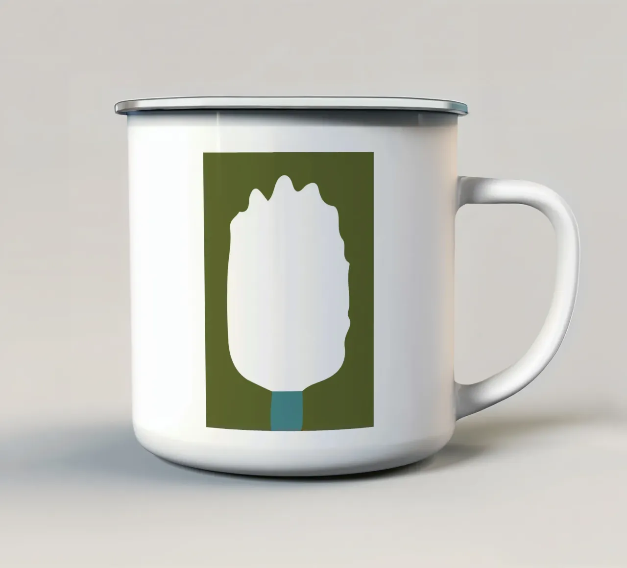 White tree tazza in smalto da LisaArtes