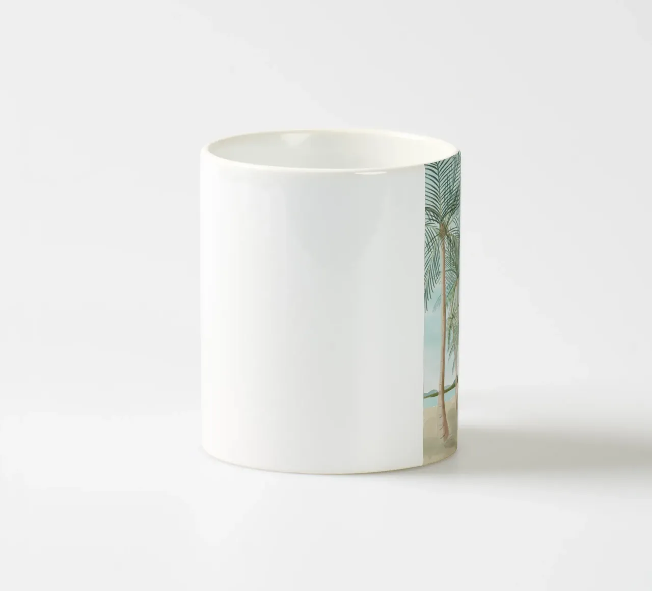 Tropical Paradise Beach Island Palm Trees ragazza illustrazione tazza in ceramica da This Wild Soul - Illustration