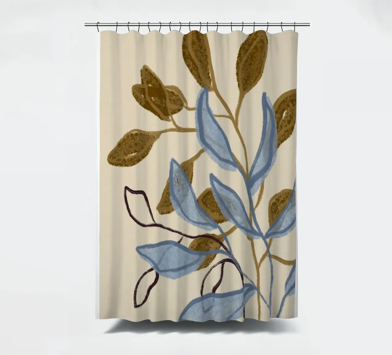 Three Branches shower curtain by Alisa Galitsyna