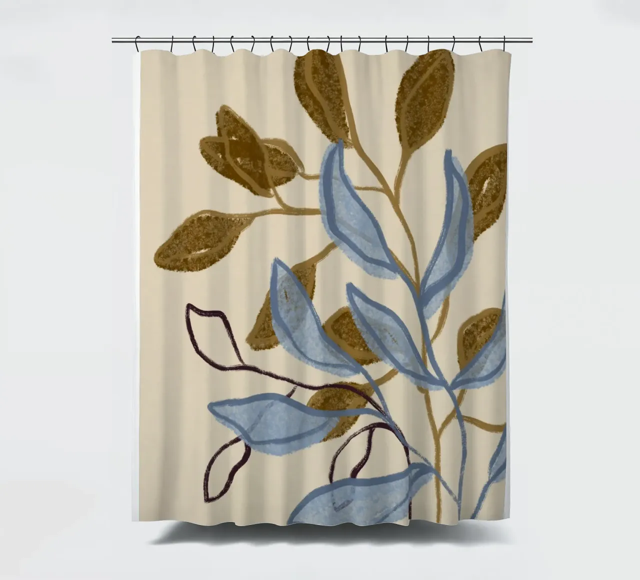 Three Branches shower curtain by Alisa Galitsyna