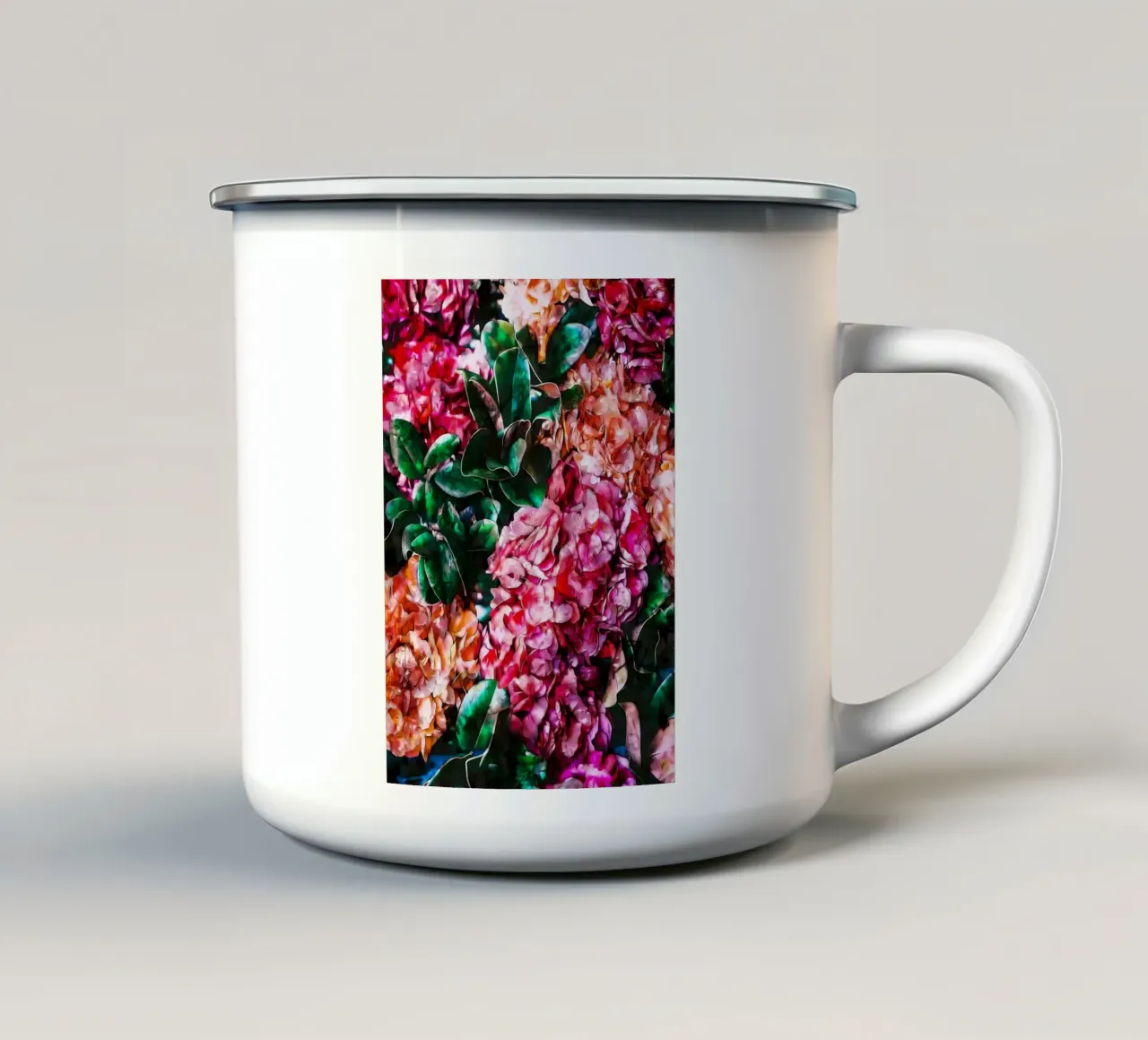 Fiori retrò tazza in smalto da diedrich