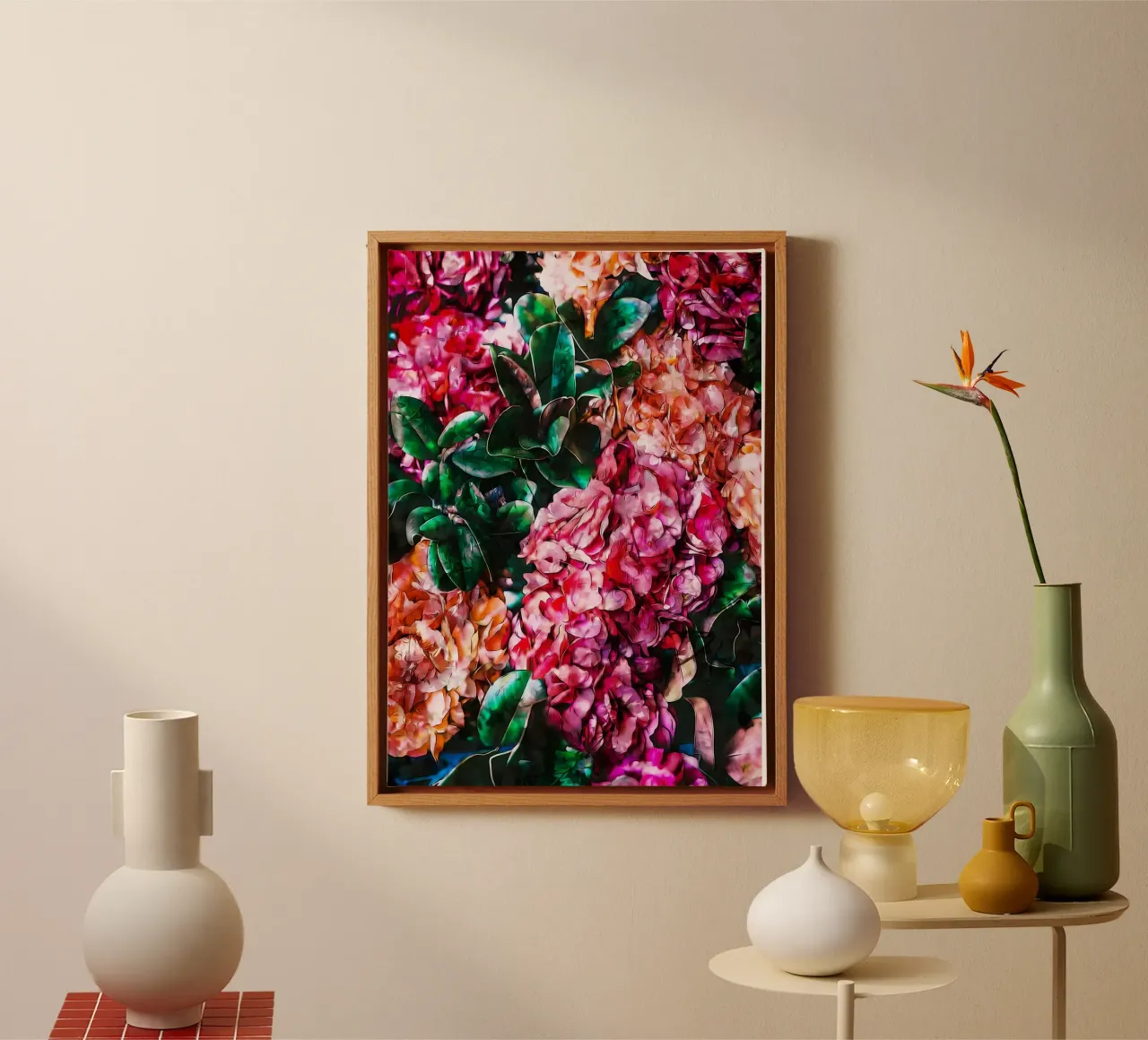 Fiori retrò tela con Cornice a cassetta da diedrich