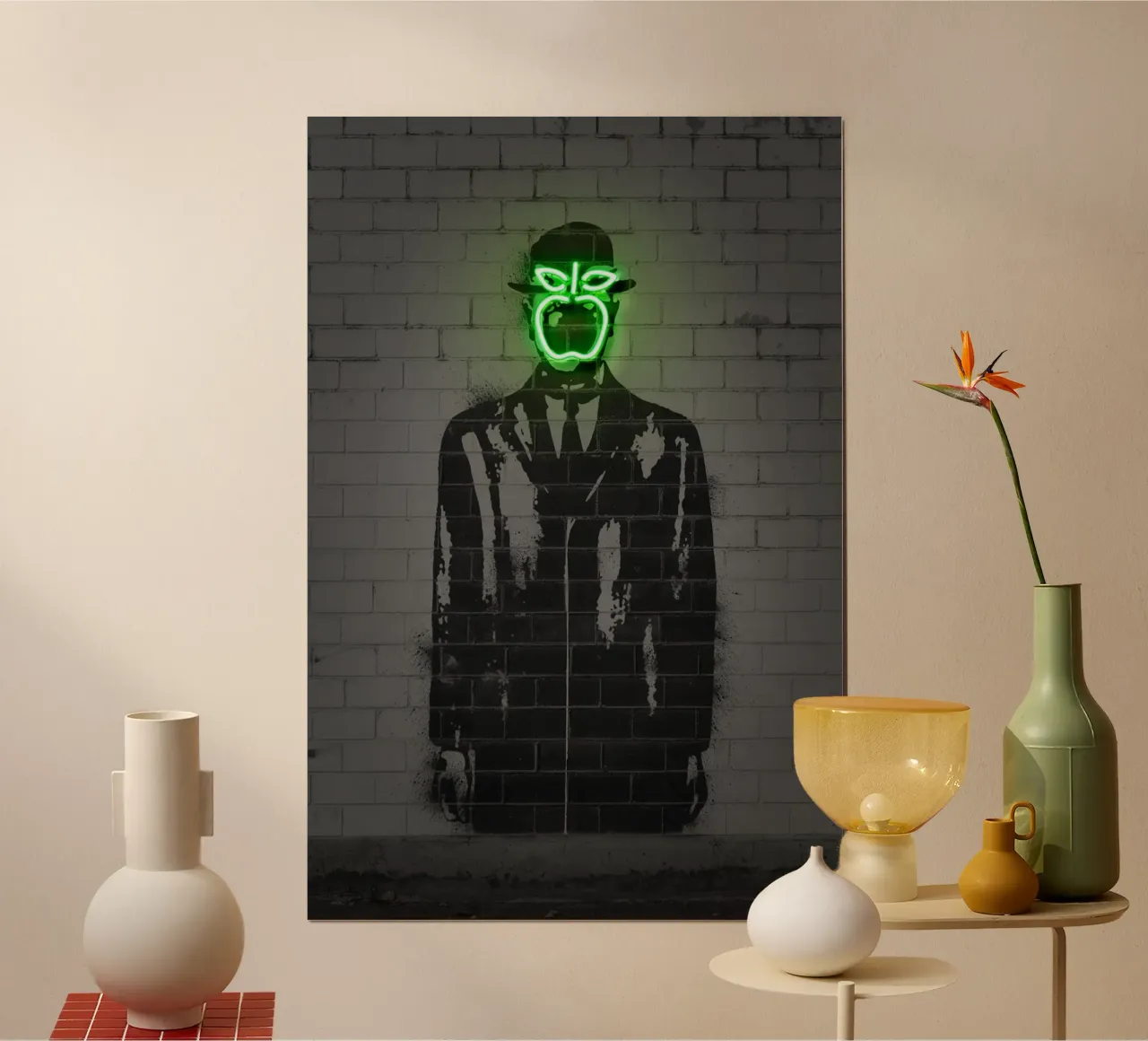 The Son Of Man poster con telaio in plastica da Octavian