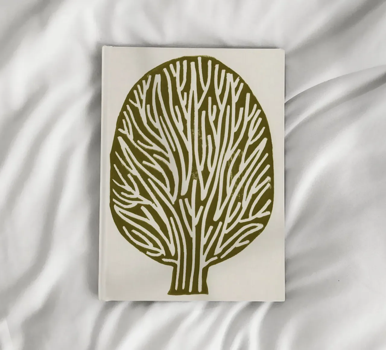 Linocut Tree notebook by Alisa Galitsyna