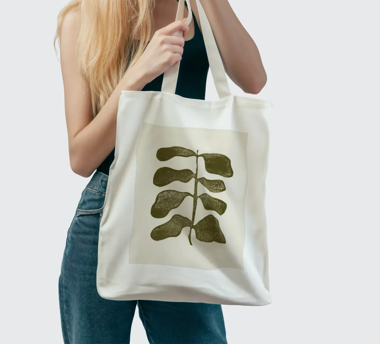 Impianto di linoleografia borsa in juta da Alisa Galitsyna