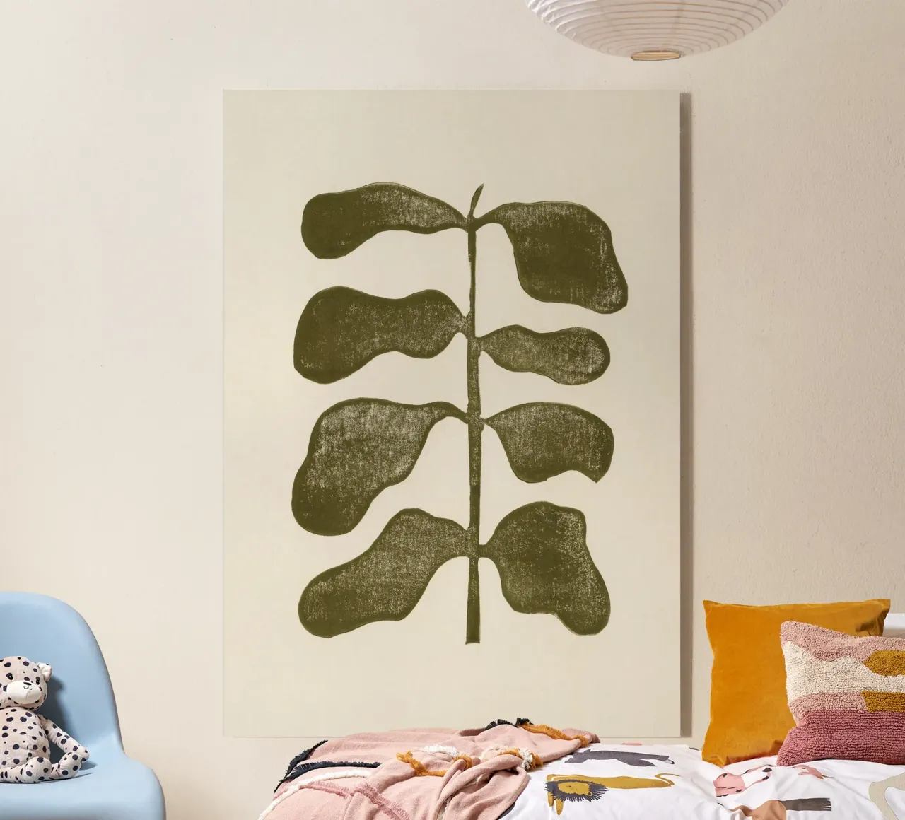 Linocut Plant acrylic glass by Alisa Galitsyna