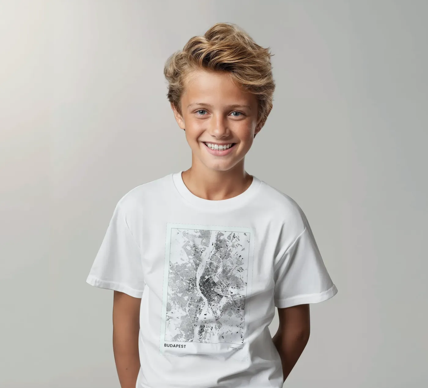 Budapest t-shirt bambini da The Cartography Collection