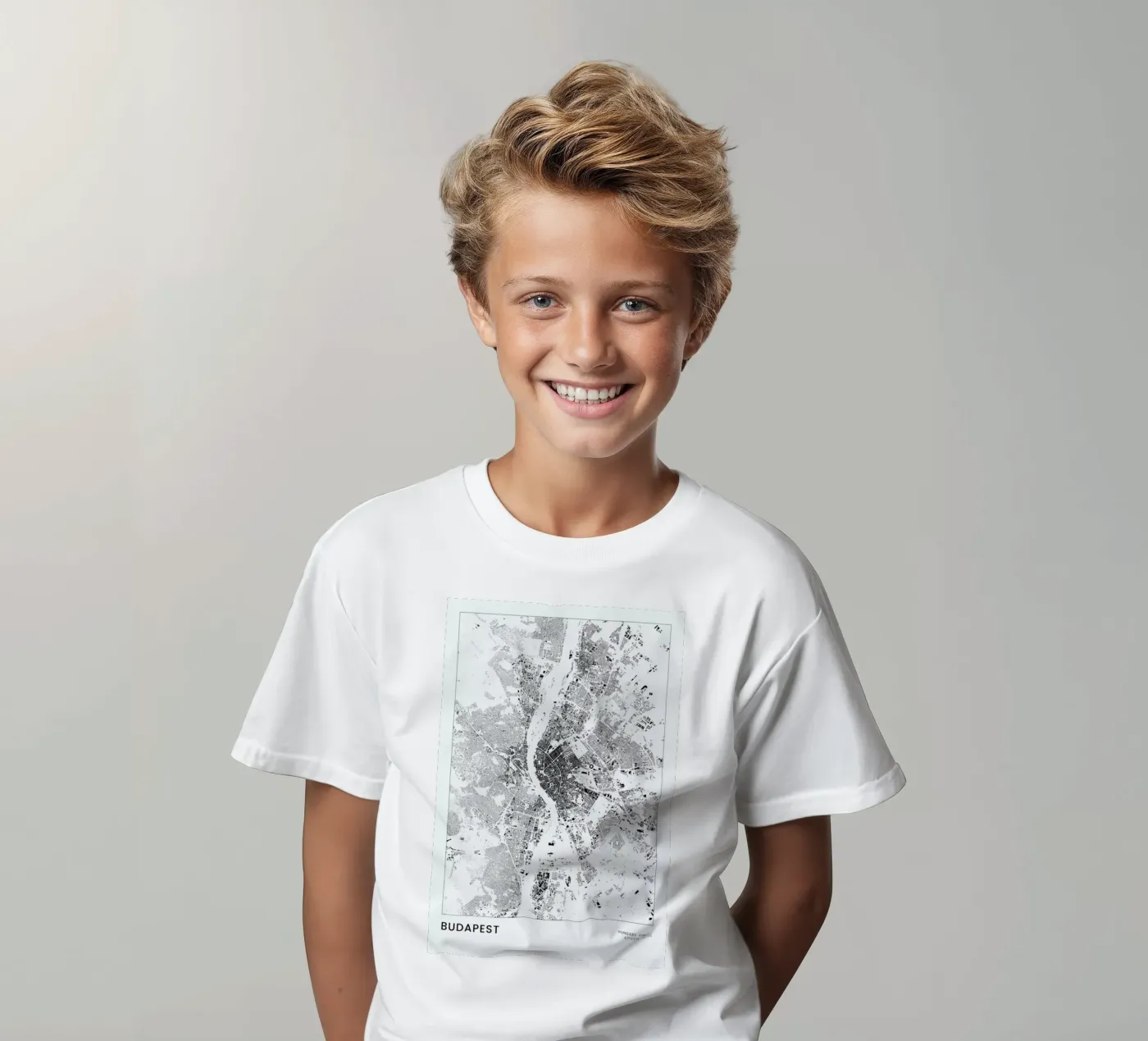 Budapest t-shirt bambini da The Cartography Collection