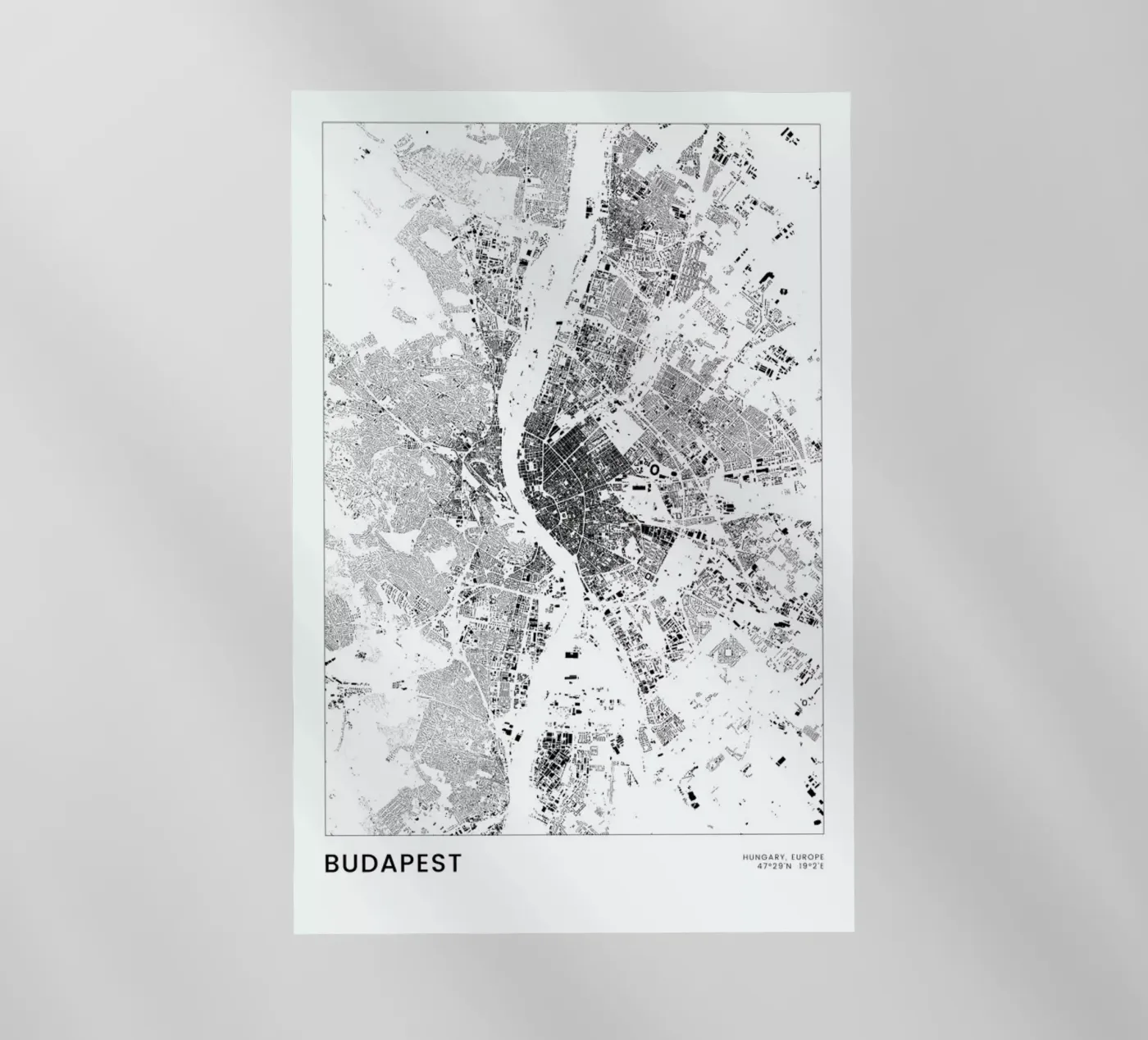 Budapest pellicola backlit da The Cartography Collection