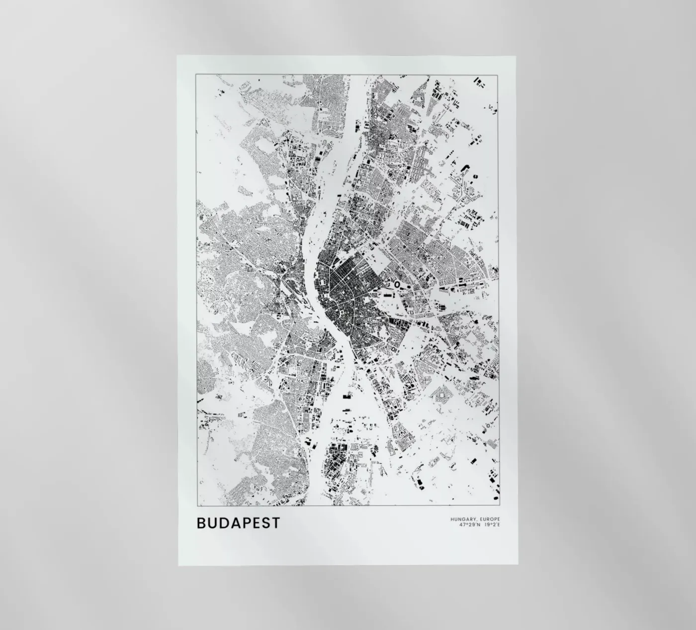 Budapest pellicola backlit da The Cartography Collection