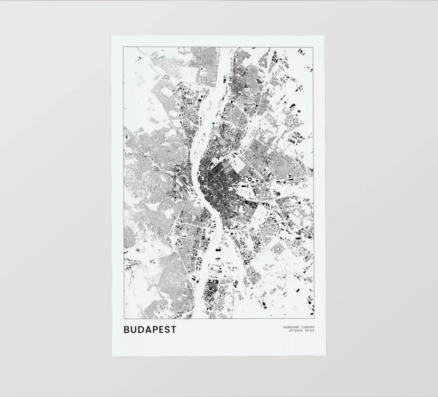 Budapest pellicola backlit da The Cartography Collection
