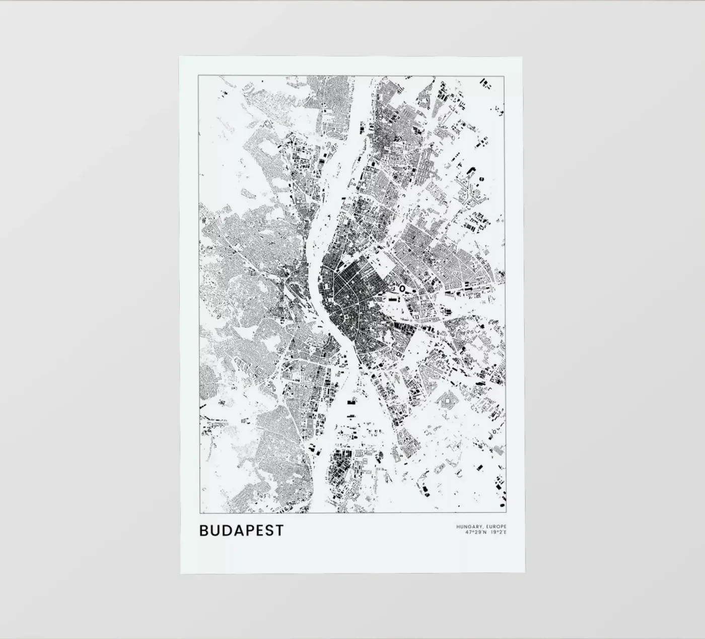 Budapest pellicola backlit da The Cartography Collection