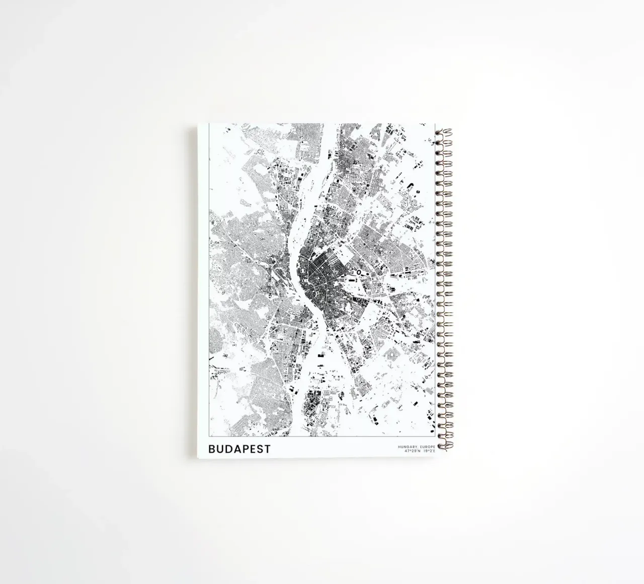 Budapest notitieboek met spiraal van The Cartography Collection