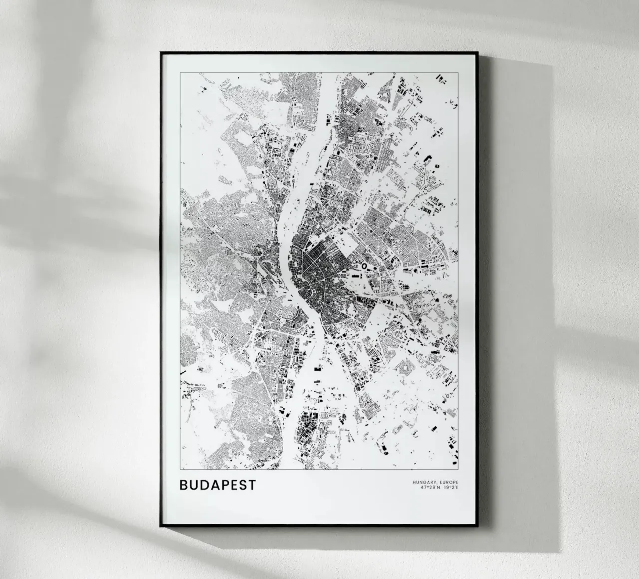 Budapest acryl van The Cartography Collection
