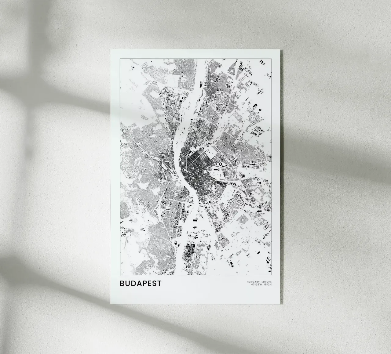 Budapest acryl van The Cartography Collection