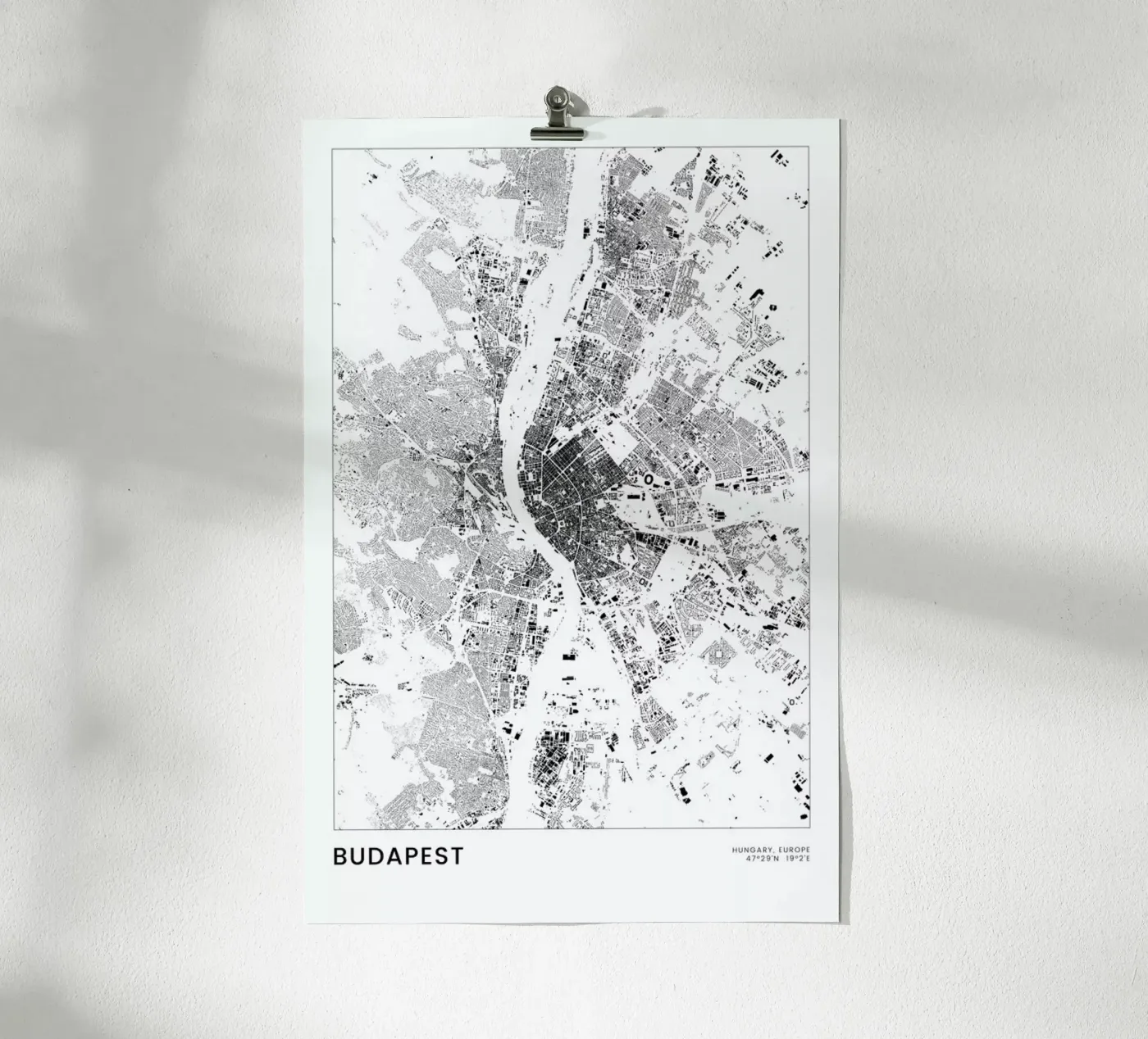 Budapest poster by The Cartography Collection