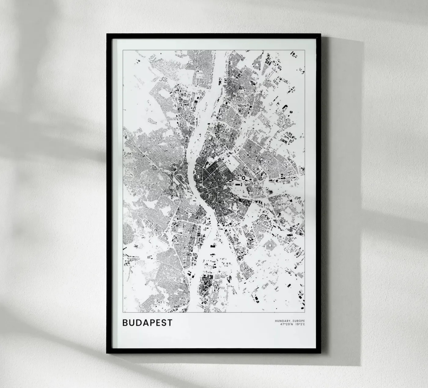 Budapest poster by The Cartography Collection