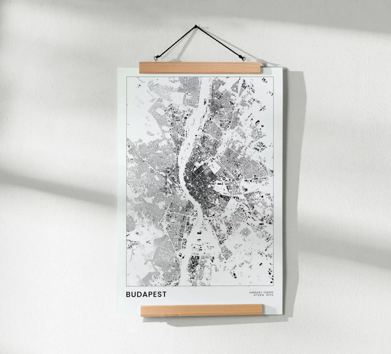 Budapest poster by The Cartography Collection