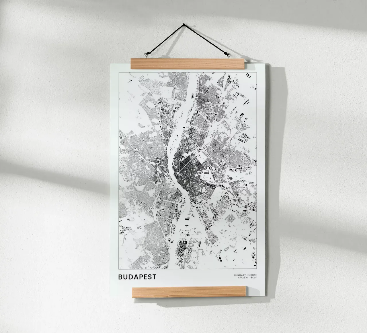 Budapest carta hahnemühle da The Cartography Collection