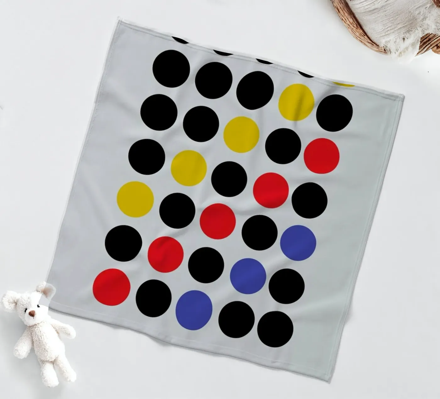 Primary Pattern fleece blanket by Studio One