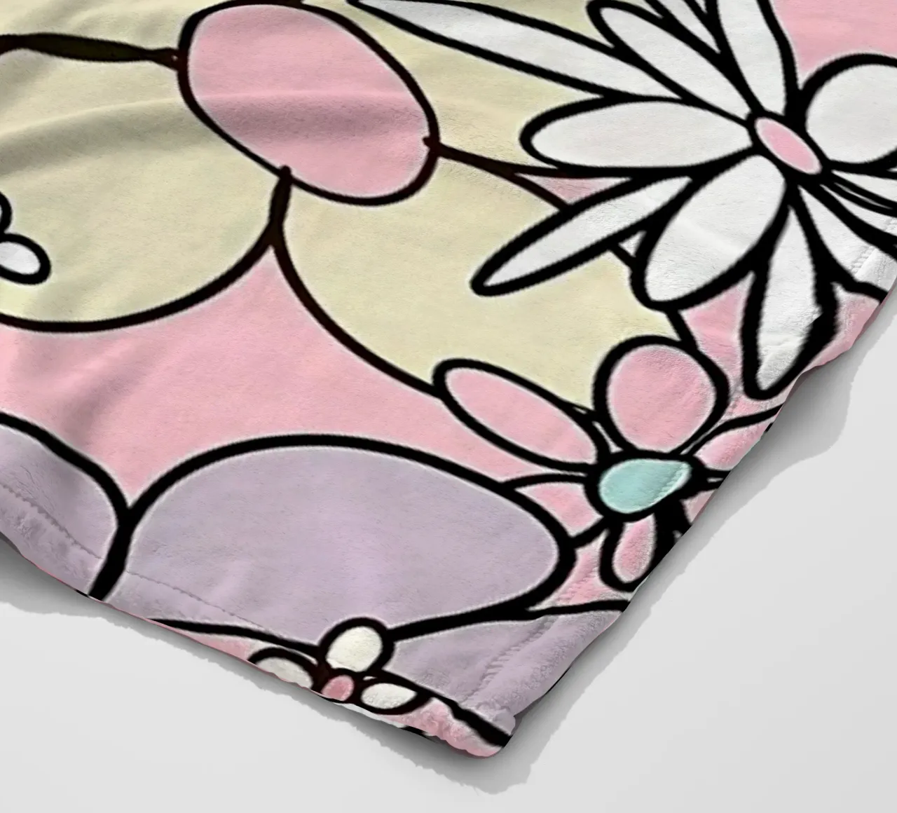 Fiori retrò anni '70 Glam 3 coperta in pile da diedrich