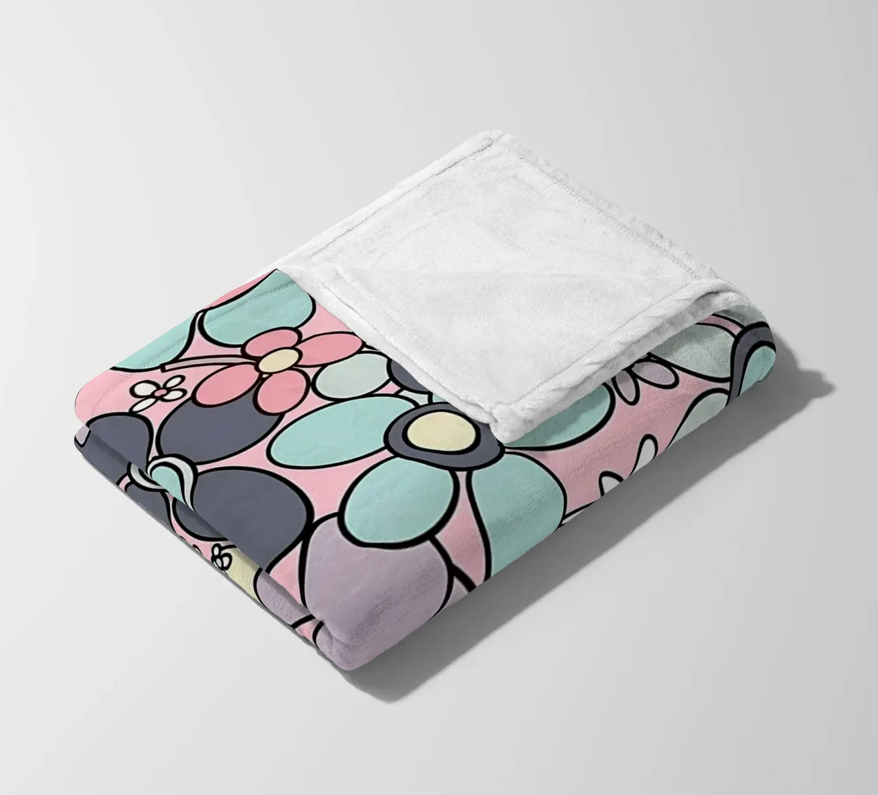 Fiori retrò anni '70 Glam 3 coperta in pile da diedrich