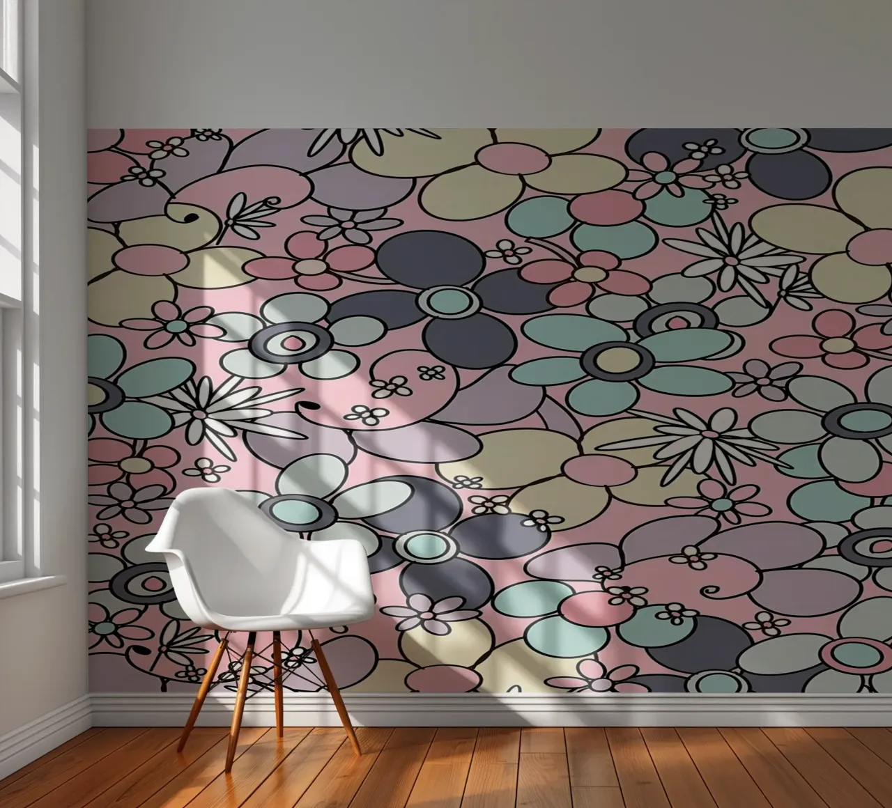 70s Retro Flower Glam 3 photo wallpaper by diedrich